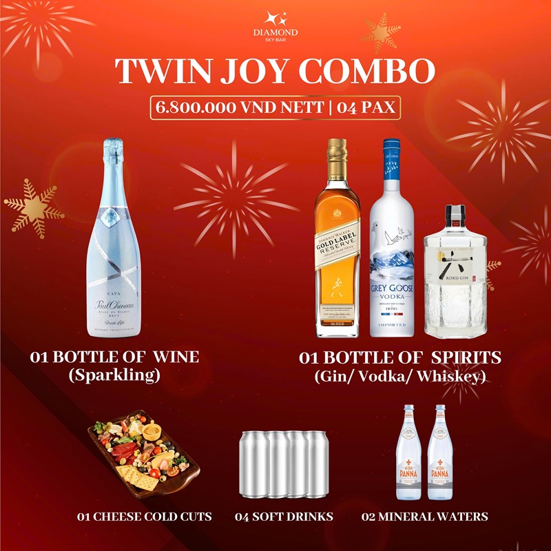TWIN JOY COMBO – 6,800,000 VND | 04 PAX