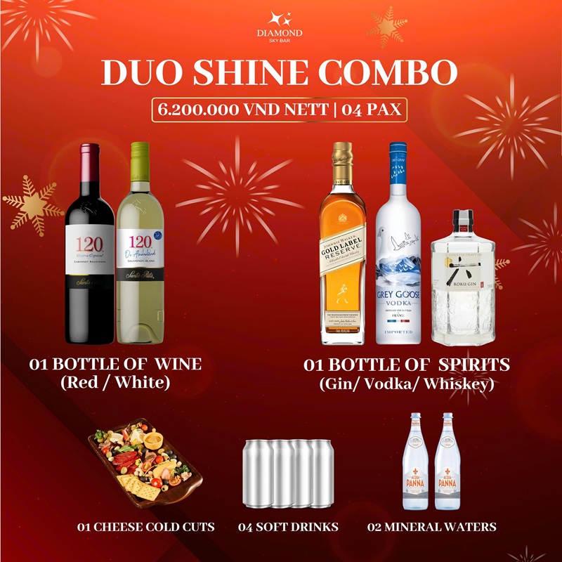 DUO SHINE COMBO – 6,200,000 VND | 04 PAX